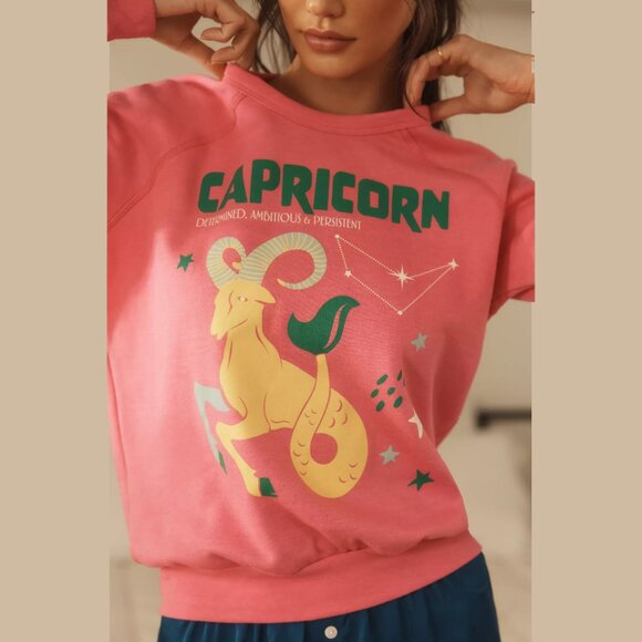 Anthropologie The Carolita Zodiac Sweatshirt, Capricorn - Picture 3 of 4